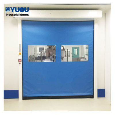 High Speed 2.5m/s Zip Up Plastic Doors 5*5m Auto Self repairing IP55 For Clean Room