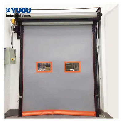 High Speed 2.5m/s Zip Up Plastic Doors 5*5m Auto Self repairing IP55 For Clean Room