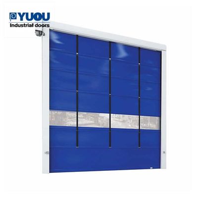 PVC Fabric Stacking High Speed Rapid Doors Beaufort Scale Class 12 Servo Motor