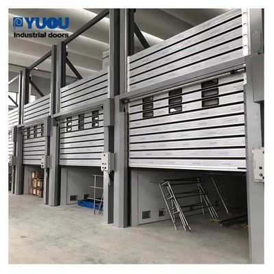 8*8m Aluminum Electric Roller Shutter Doors White RAL 9010 Class 12 Wind Resistent