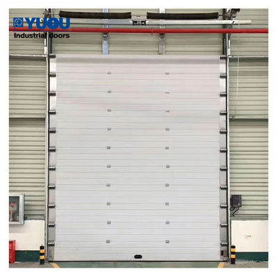 Thermal Insulation Sectional Overhead Door High Lift 12m width 50mm thickness