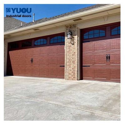 Panel Lift Garage Sectional Overhead Door 1500N Remote Control 6m Height