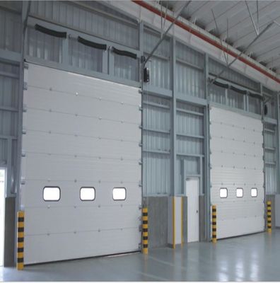 Automatic Insulated Sectional Overhead Doors Sliding Garage Metal Customized 380V