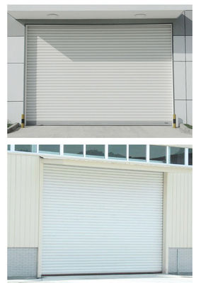 12X12m Exterior Steel Roller Shutter Door Metal Automatic Strong Windproof