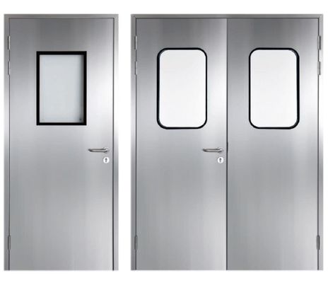 Stainless Steel Pharmaceutical Clean Room Door Sliding 1500mm Width 2100mm Height