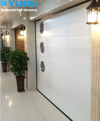 Steel PU Overhead Sectional Roller Garage Door Insulated Residential Automatic 40mm