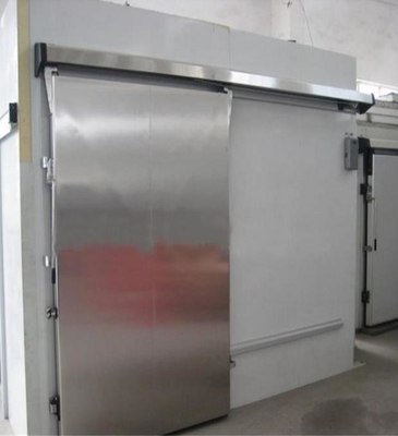 Automatic PU Sandwich Panel Stainless Steel Sliding Door For Cold Room
