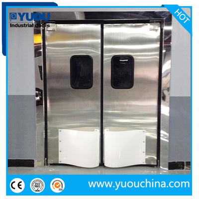 Industrial Interior Double Swing Impact Traffic Door With Crash Resist Bumper