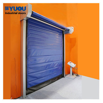 3*4.5m Cold Room High Speed Door PVC Fabric 2.0m/s Fast Rolling Door 0.75KW Motor