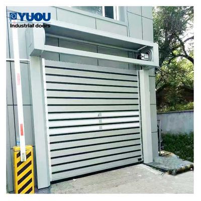 8*8m Aluminum Electric Roller Shutter Doors White RAL 9010 Class 12 Wind Resistent