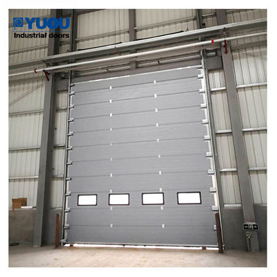 Warehouse Sectional Overhead Door Vertical Lift 12m Width 35m/s Wind Resistant