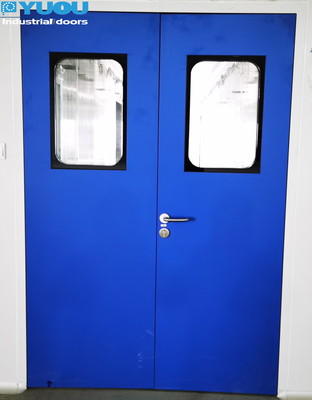 Galvanized Steel Pharmaceutical Swing Clean Room Door Automatic Colorful