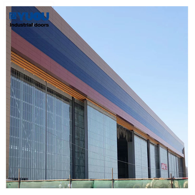 Aluminum Alloy Sliding Panel Aircraft Hangar Door Large Automatic Industrial